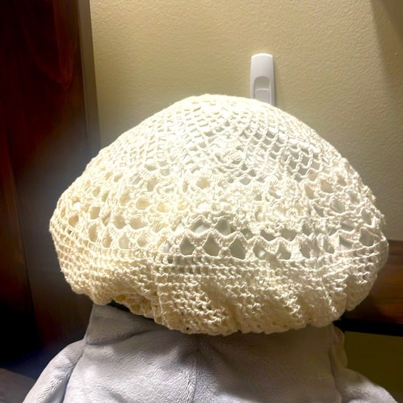 Women’s Handmade Hat. Fits like a small Cream colour. - Picture 2 of 5